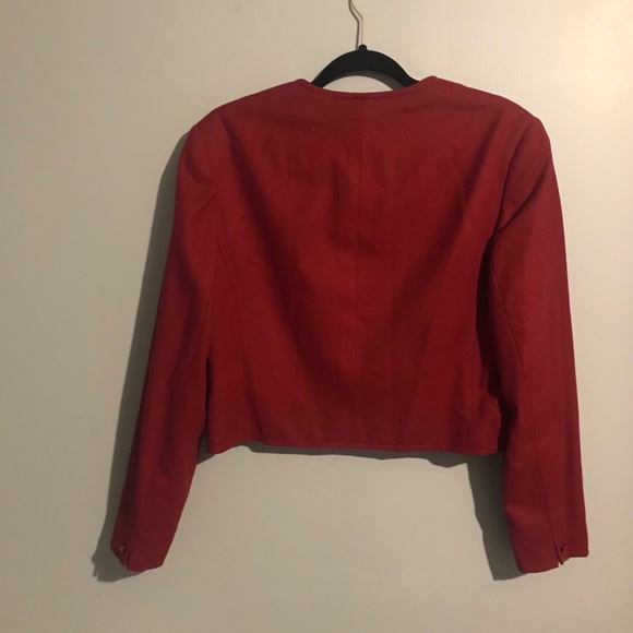 Pendleton 100% virgin wool button up red blazer - Picture 5 of 6